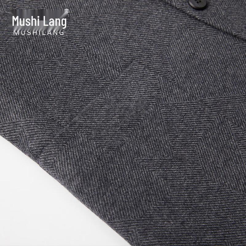 MUSHILANG Men's Wool Blend Business Casual Suit Jacket