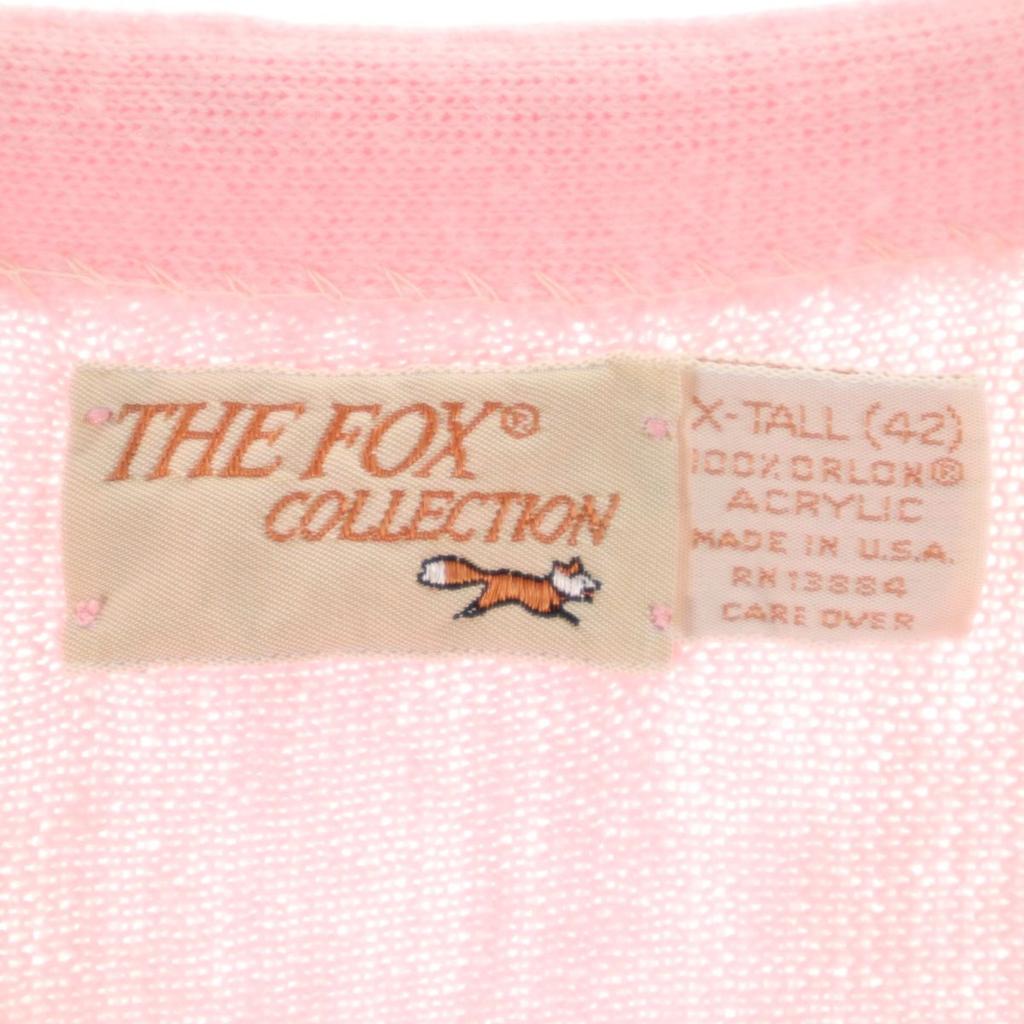 THE FOX COLLECTION 70-е 80-е Сделано в США Винтажный вязаный кардиган с длинным рукавом Мужской Б/У