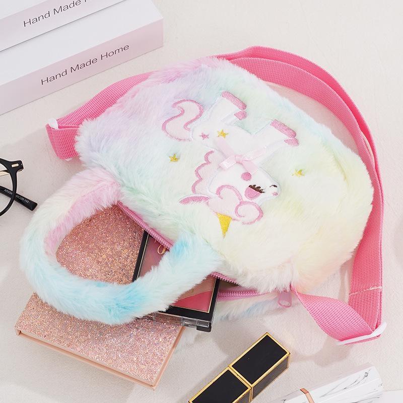 Подарок в виде сумочки-единорога, набор украшений в виде сумочки-единорога, детские украшения в виде ожерелья-браслета-единорога, кольцо, заколка для волос, ролевая игра для маленькой девочки