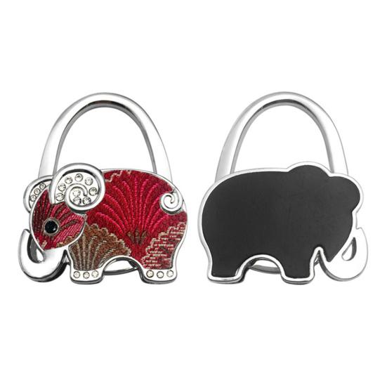 Elephant Handbag Hook Foldable Alloy Bag Hanger with Non-Slip Base Portable