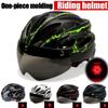 New Bike Helmet Anti-collision Sport Cycling Helmet with Taillight Portable Lightweight Ultralight Adjustable Adult Helmet