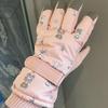 White Cute Bear Ski Gloves Winter Women's Warm and Velvet Thickened Outdoor Windproof and Cold Proof Riding Touch Screen Trend