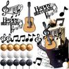 Rock Music Cake Topper Guitar Cake Toppers Music Notes Balls Cake Decorations for Musician Birthday Party Rock Theme Party