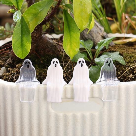 20 Pcs Mini Ghost Ornaments Sitting Ghost Miniatures Halloween Screaming