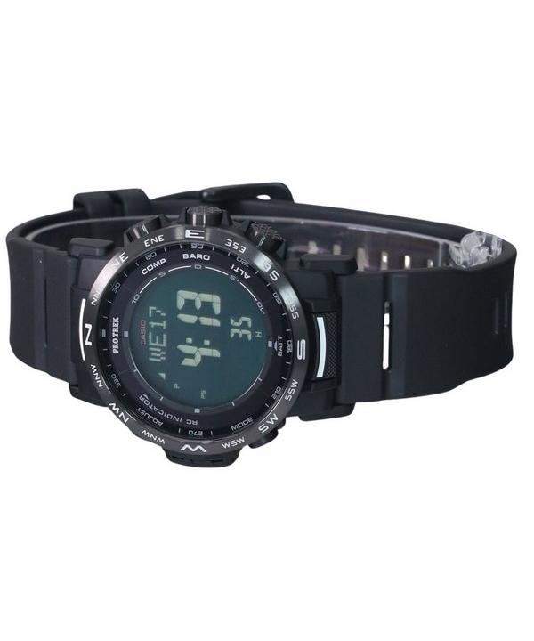 Casio Pro Trek Climber Цифровые мужские часы с ремешком из био-полимера Tough Solar PRW-35Y-1B 100M