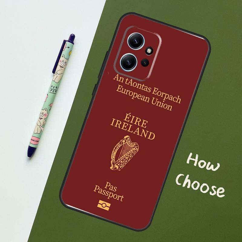 Паспорт Ирландии Чехол с флагом Ирландии Для Xiaomi Redmi Note 14 10 11 12 13 15 Pro Plus Чехол Для Redmi 15 13C 12C 10C 14C 15C