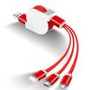 1 шт. 3 в 1 новый телескопический быстрый USB-C Type C / IOS / Micro USB кабель для быстрой зарядки и передачи данных (длина: 1M)
