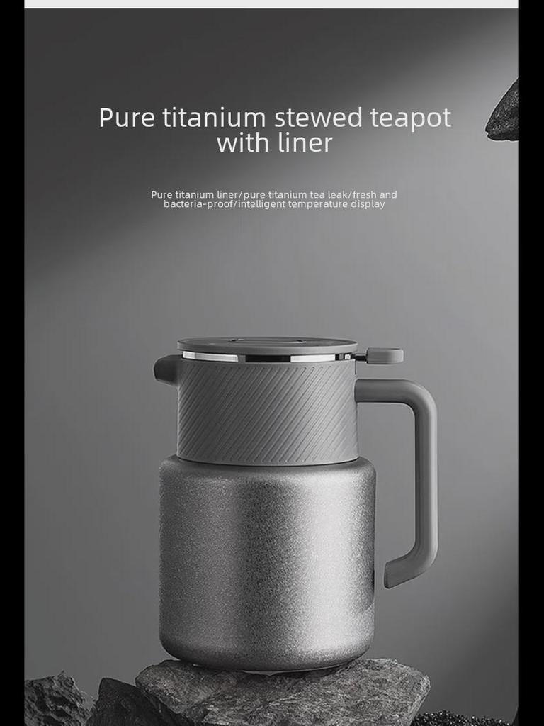 High-Grade Titanium Insulated Teapot, 1500ml, Stylish Design for Old White Tea Brewing