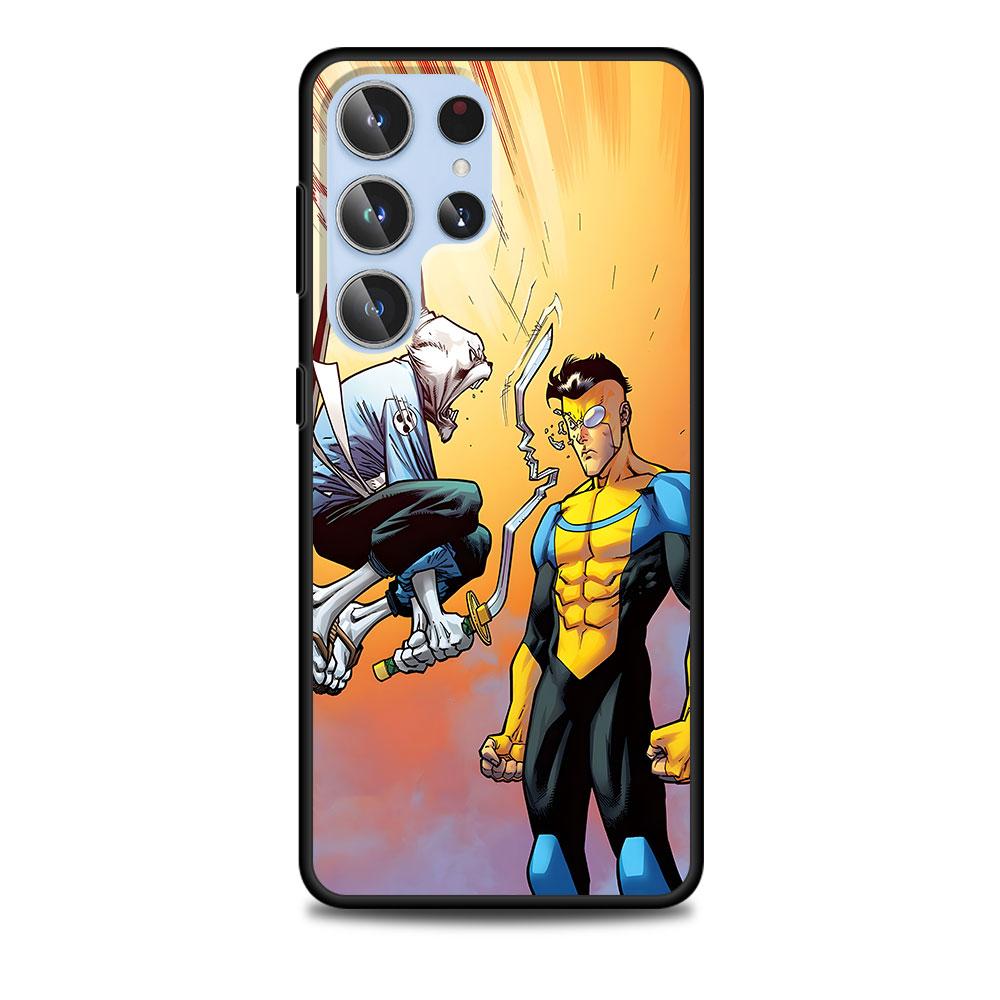 Invincible Comic Case for Samsung Galaxy S23 S21 S20 FE S24 S22 Ultra S10 S10e S9 Plus Soft Black TPU Phone Cover Bumper
