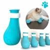 4PCS Gifts Anti Scratch Cat Foot Cover Adjustable Soft Pet Bath Cat Shoes Multifunctional Silicone Cat Claw Foot Cover