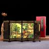 Мини-складные экраны в китайском стиле, украшения в виде панды, украшения, стеклянная перегородка для мини-столовой, украшения для дома