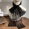 Silk Scarf Long Strip High-end Super Fairy Lace Embroidered Headscarf Silk Scarf Women's Headband Hair Tie Bag Streamer Belt Waist Belt