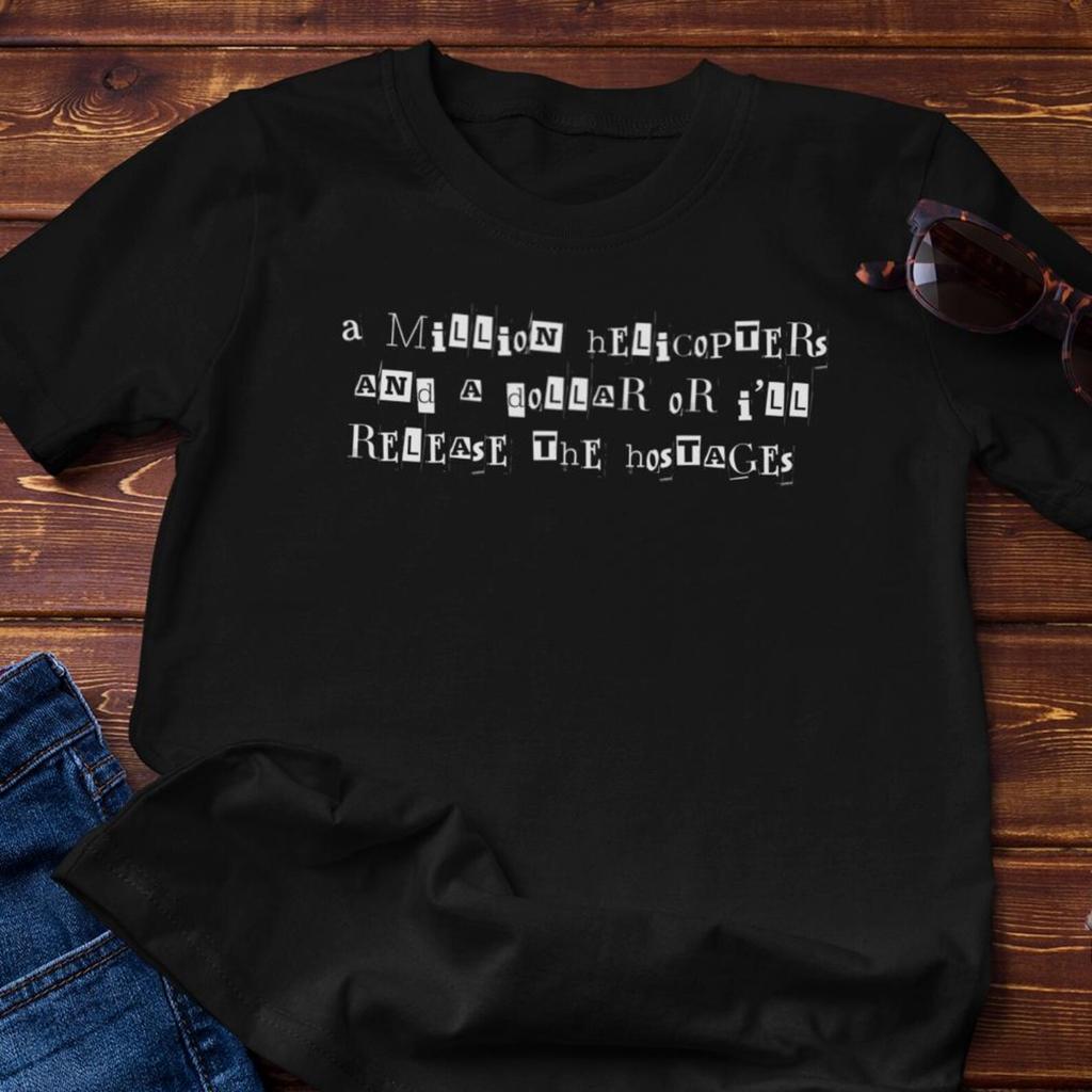 Funny TShirt - Dyslexic Bankrobber Demands - Cotton Tee