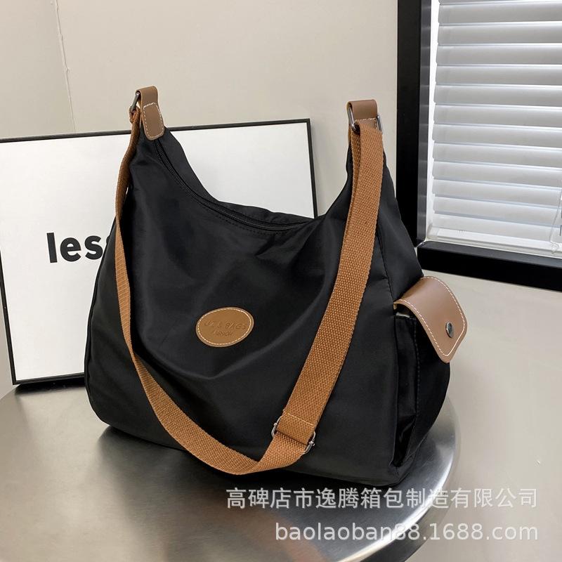 Сумка из нейлоновой ткани для женщин, большая вместимость, 2024, новая универсальная сумка-мессенджер, тканевая сумка, высококачественная сумка-тоут для поездок на работу