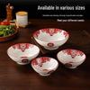 Retro Ceramic Soup & Noodle Bowl Set: Stir-fried Pork Bowl, Good Luck Stir-fry Plate, Snack Plate, Kitchen Utensils