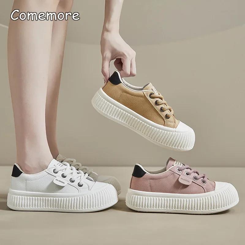 Fashion Comemore Women Fashion Casual Solid Color Sneakers Female Shoe Ladies 2025 Autumn New Designer Sports Shoes Zapatillas De Mujer