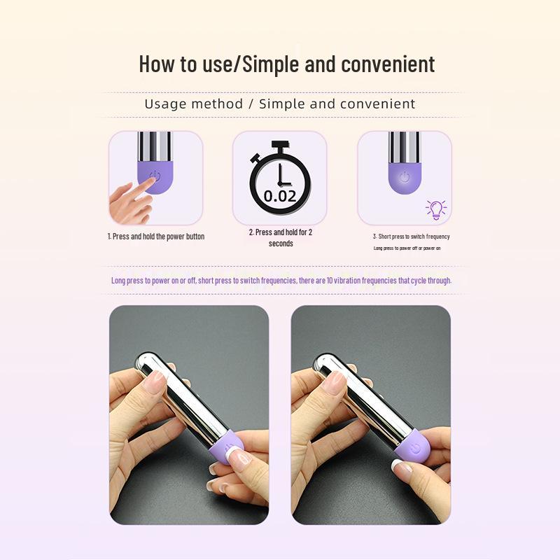 USB Rechargeable Handheld Female Vibrator: Low Noise & Compact Bullet Egg with Color Box Packaging