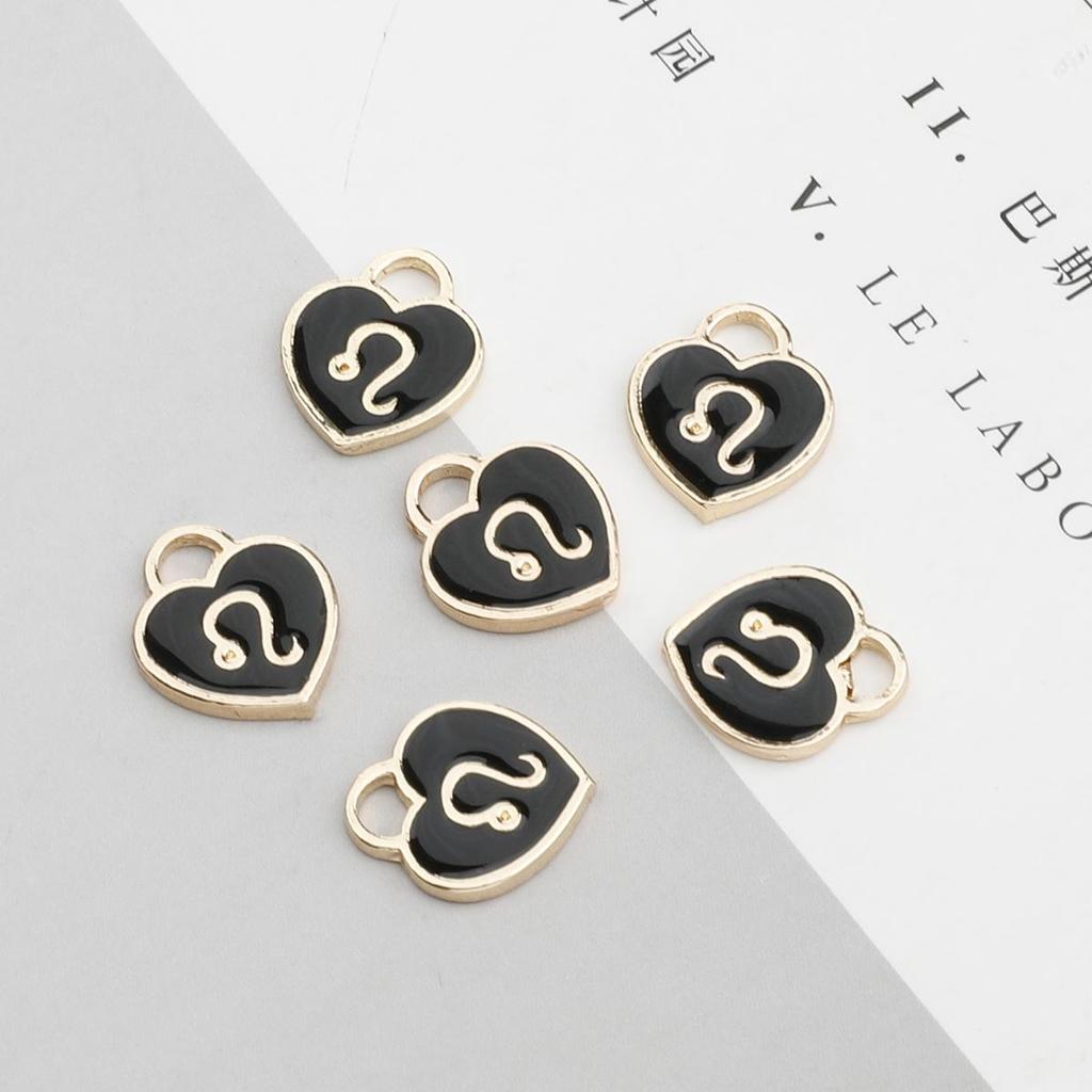 10/12 шт. 12*14 мм 12 созвездий сердце любви падает масляный сплав аксессуары для изготовления ювелирных изделий DIY ожерелье браслет серьги