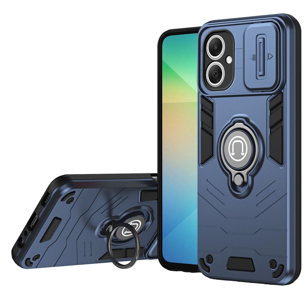 For Samsung Galaxy A06 5G Case Slide Camshield Kickstand PC+TPU Phone Cover