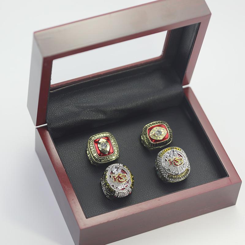 Набор Чемпионских Колец Супербоула Kansas City Chiefs (4 шт: 1966, 1969, 2019, 2023)