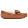 UGG Dakota Leather Bow Comfortable Warm Casual Flat Shoes Women Shoes Chestnut-Brown 1118914-CHE