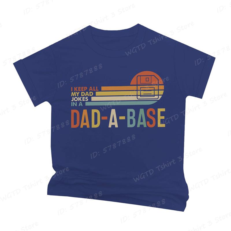 I Keep All My Dad Jokes In A Dad-a-base T-shirt, Short Sleeve, Father's Day Tshirt, New Daddy Shirt, Dad Gifts, Men's T-shirts