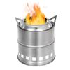 Портативная легкая дровяная печь из нержавеющей стали, спиртовая горелка для приготовления пищи на открытом воздухе, пикник, барбекю