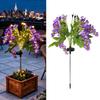 Decorative Flower Stakes for Lawn 2Pcs Artificial Solar Lights, Lily Bamboo Wisteria Garden Stake Lights Outdoor Waterproof Powered Firefly