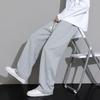 Dingfengbaoluo Japanese Retro Casual Pants for Men, Summer Loose Straight-Leg Wide-Leg Trousers