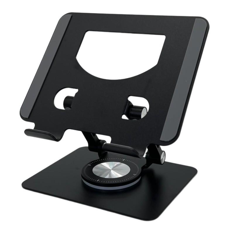 Aluminum Desktop Tablet Stand IPad IPhone 4-12 Inch Adjustable Height Rotating Holder Desk Use