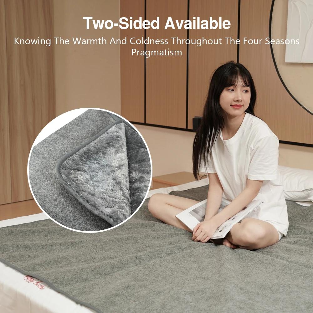 Электрическое одеяло с USB-подогревом, тепловой обогреватель, быстрое безопасное плюшевое зимнее согревание, регулируемая температура, таймер, грелки для дома, комнаты