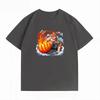 One Piece Men's Casual Loose Crew Neck Summer Short‑Sleeve T‑Shirt with Portgas D. Ace Anime Graphic Print Women And Men T-shirt