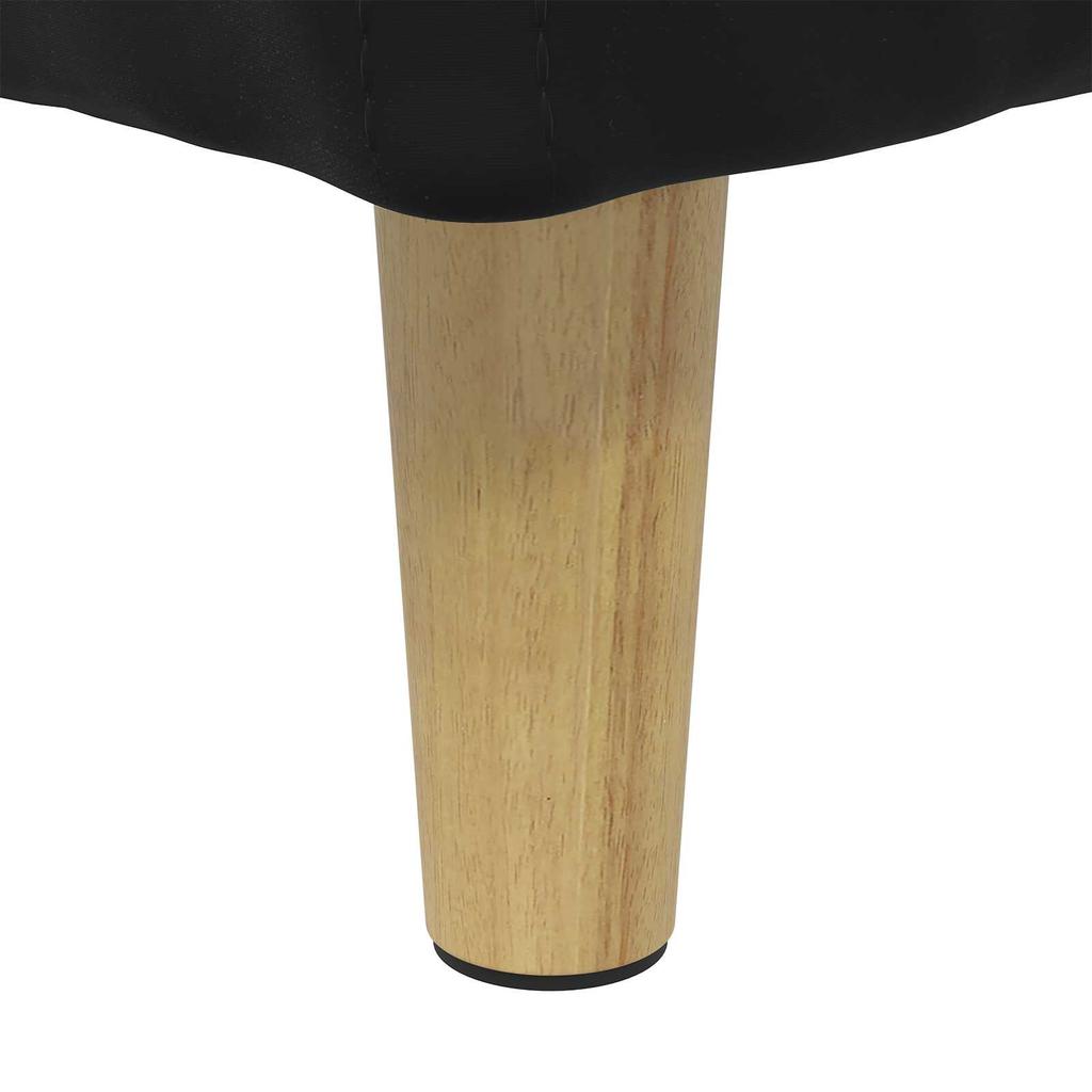 Storage Ottoman with Cushion Black 80 x 80 x 45 cm Velvet