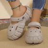 Женские сандалии 2024 года, новые модные однотонные универсальные летние легкие нескользящие пляжные туфли с мягким дном и отверстиями для сада
