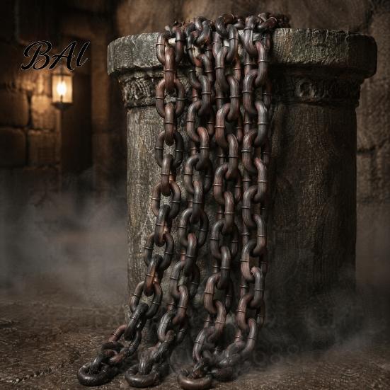 Pet Fashion Accessories for Small Dogs Simulated Iron Chain Haunted House Cosplay, Halloween Plastic Prop, Novelty Dog Photo Props Leash, Lightweight