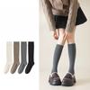 Female Autumn and Winter Warm Solid Color Legs Show Thin Pressure Calf Cotton Socks