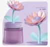 Увлажнитель воздуха Flower Air Humidifier Small Spray Hydration Бытовой Бесшумный Спальня Настольный Портативный Автомобильный USB Ароматерапевтический Увлажнители Диффузор