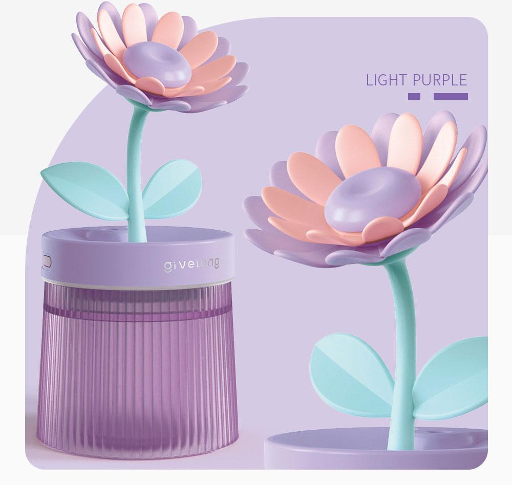Увлажнитель воздуха Flower Air Humidifier Small Spray Hydration Бытовой Бесшумный Спальня Настольный Портативный Автомобильный USB Ароматерапевтический Увлажнители Диффузор