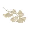 Metal Wall Decor Iron Simulated 3D Ginkgo Leaves Hanging Wall Sculpture for Living Room Office