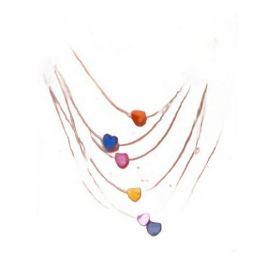 Дофаминовое ожерелье с персиковым сердцем: Летняя нишевая ключичная цепочка высокого класса для женщин