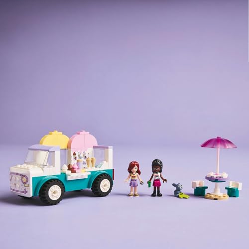 Игрушка LEGO Friends Фургончик с мороженым Хартлейк Сити, Подарок на день рождения, Обучающие строительные блоки, Ролевая игра для мальчиков и девочек, Возраст 4, 5 и 6 лет, 42644