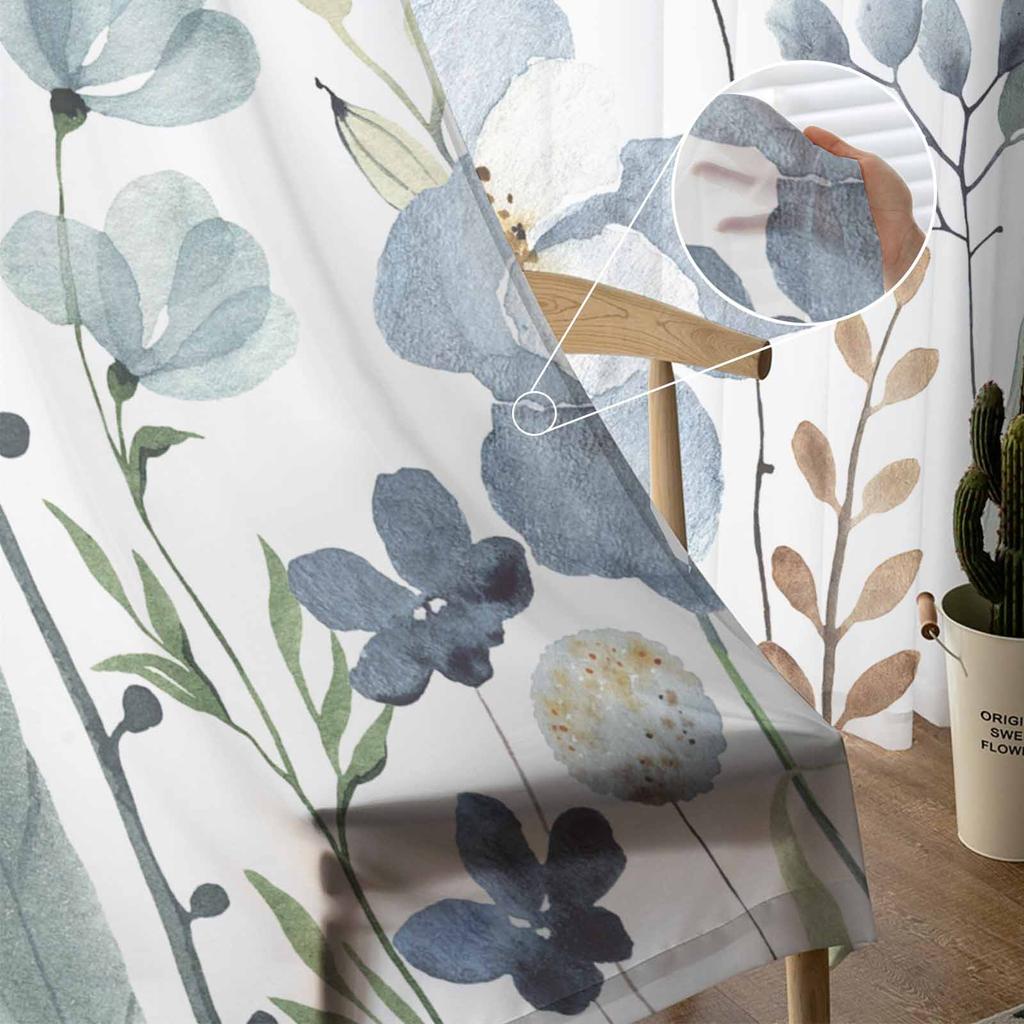 Летние цветы и растения тюлевые оконные шторы для спальни роскошный домашний декор шторы в гостиной шифоновые панели