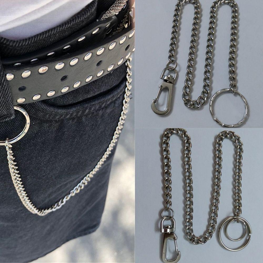 Metal Rock Punk Key Chains Clip Pants KeyChain Wallet Chain Belt Wallet Belt Chain