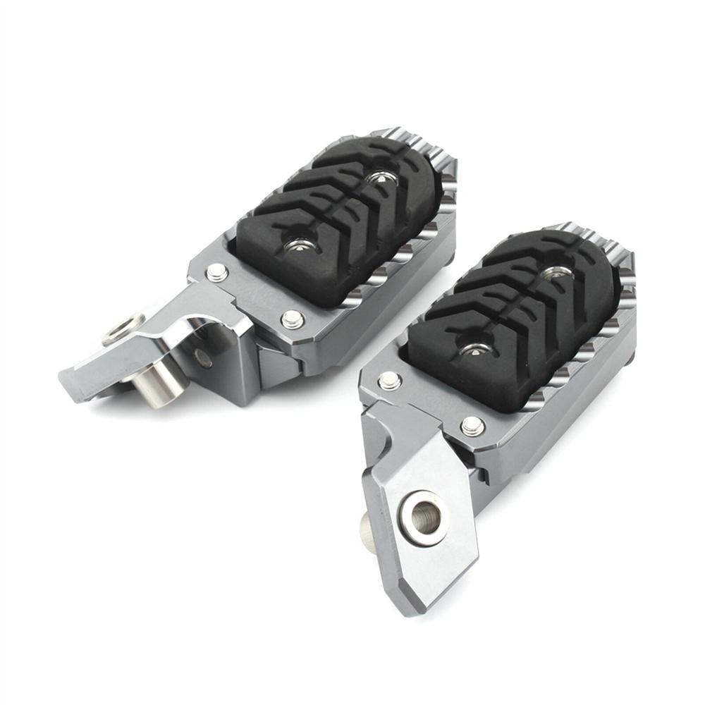 Silver Adjustable Foot Pegs Footrest For Bmw R1200Gs R1250Gs Adventure