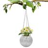 Disco Ball Hanging Flower Pot For Indoor Plants Bohemian Style Flower Planter Pots Rope Mirror Hanging Basket Garden Decor Vase