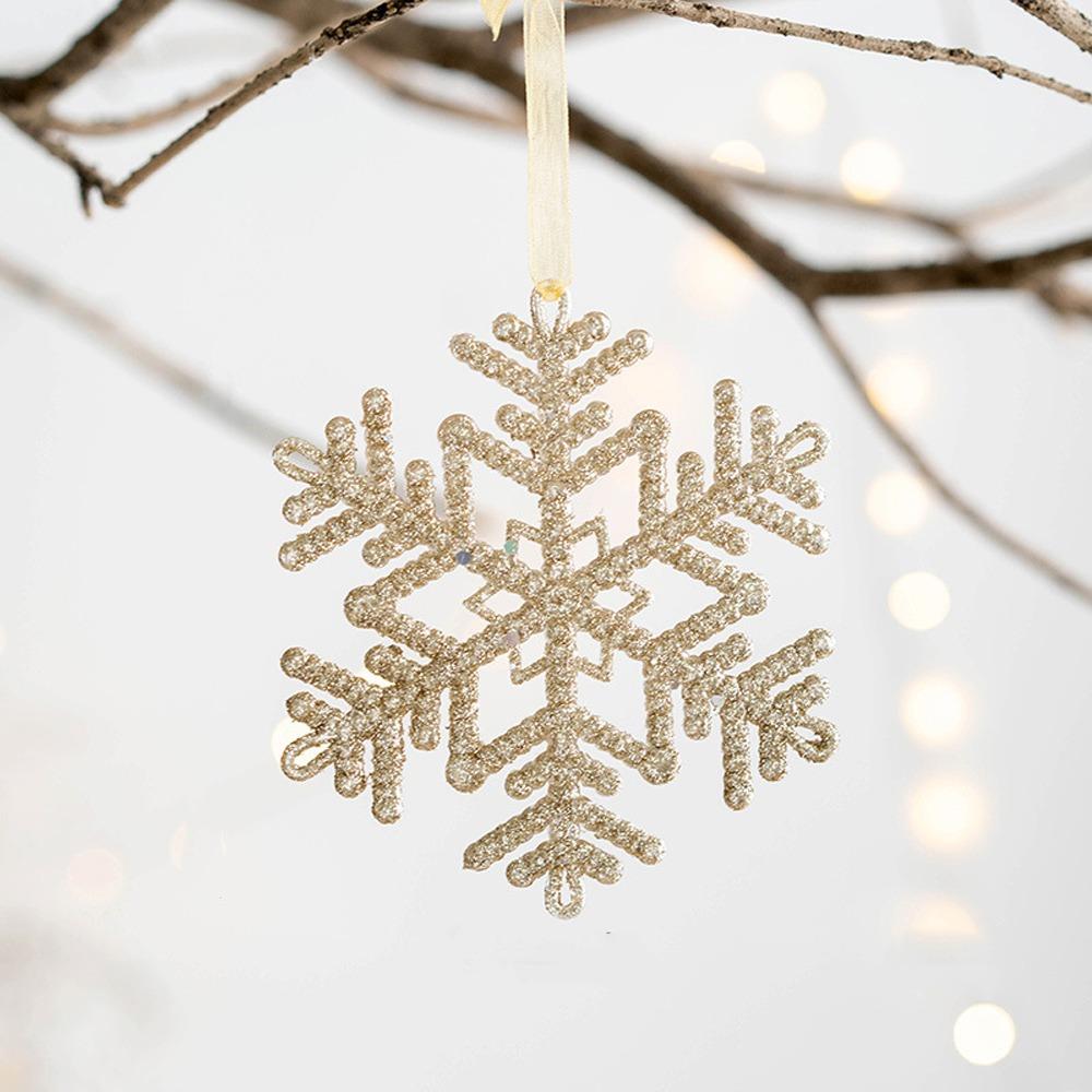 Акриловое Искусственное Украшение Снежинка Подвеска для Подвешивания на Рождественскую Елку Веселое Рождественское Украшение