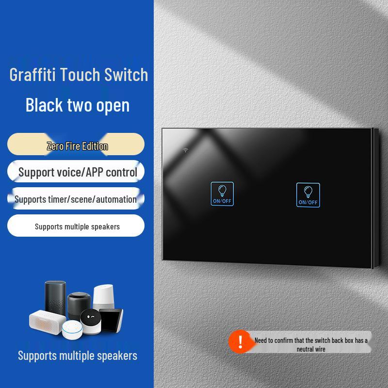 Умный WiFi Настенный Выключатель Graffiti с Голосовым Управлением Alexa и Google, Спецификации США/ЕС, Сенсорная Панель