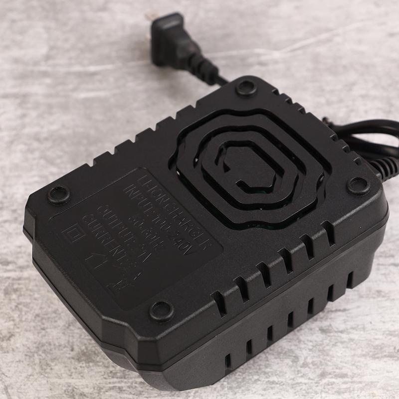 1 шт. Зарядное устройство для аккумулятора электроинструментов Подходит для литий-ионного аккумулятора Портативное быстрое зарядное устройство