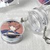 Keyring Round Badge Storage Pouch Badge Display Clear Outdoor Bag Badge Pendant