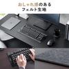 SANWA DIRECT Коврик для клавиатуры, 32 см в ширину x 14,5 см в глубину, войлок, тихий, нескользящий, для клавиатур без цифрового блока, маленький, компактный, серый, 200-KBMAT1DGY-S